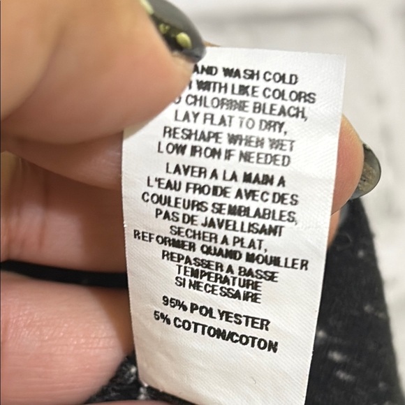 Antistar Black Speckled white Women's Top, size small - Picture 4 of 7